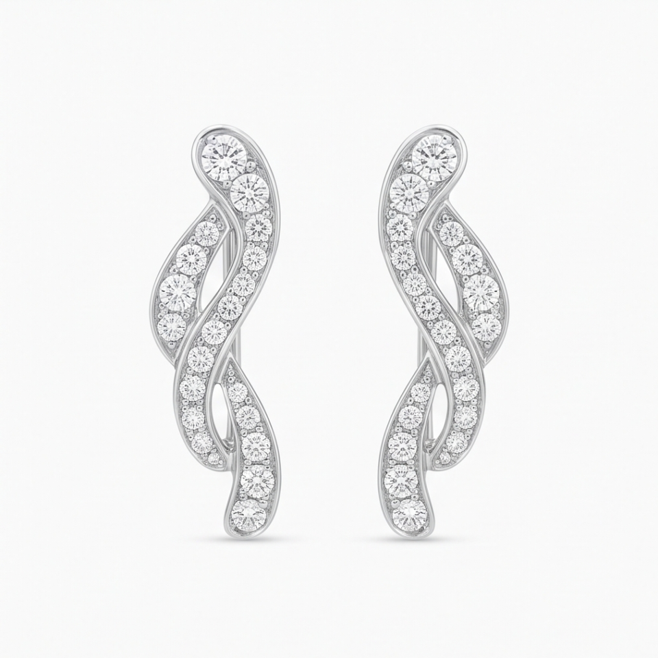 Sculptural Ear Climber Earrings
