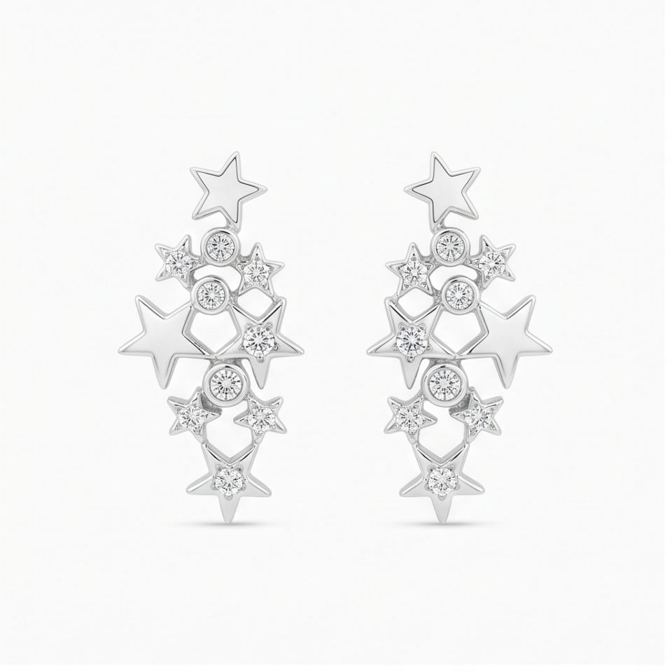 Scattered Star Stud Earrings