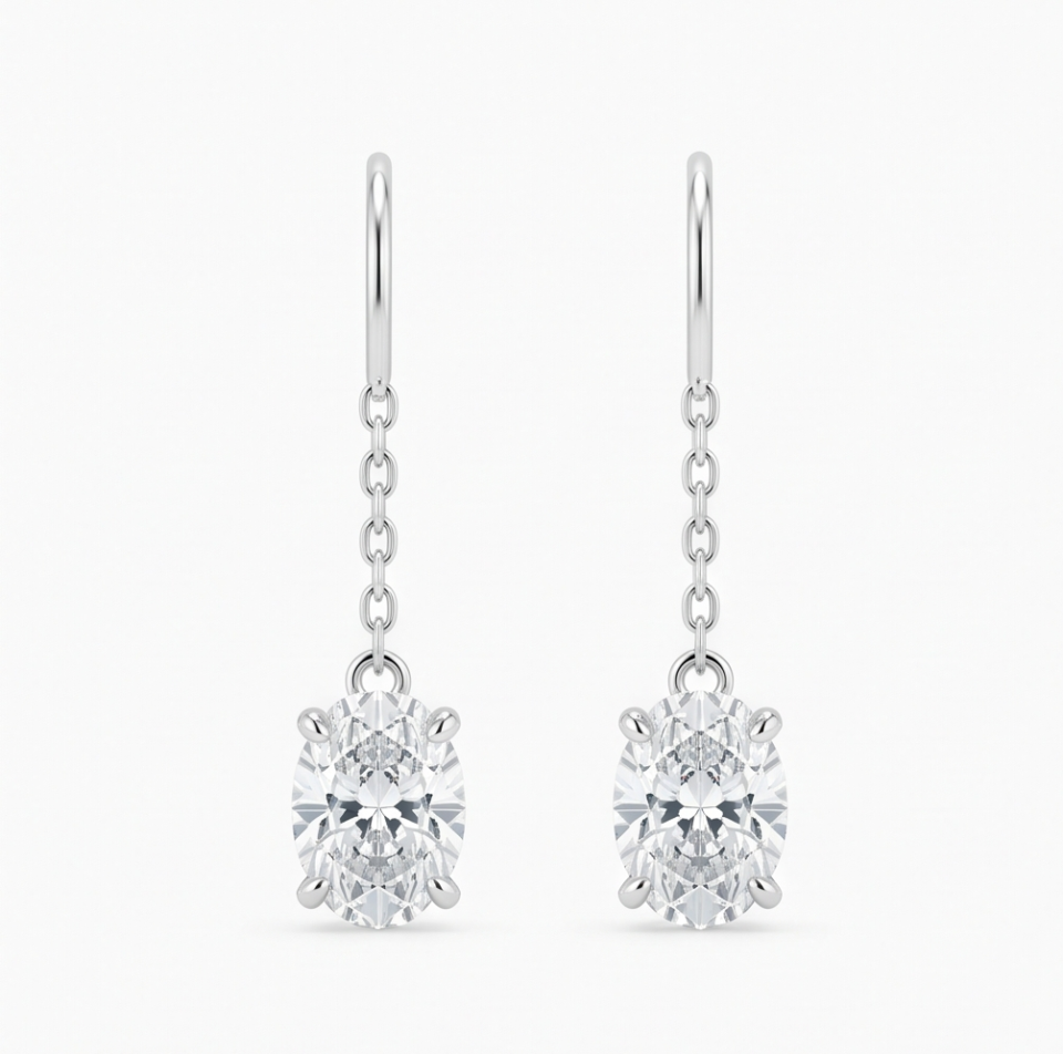 Diamond Drop Earrings