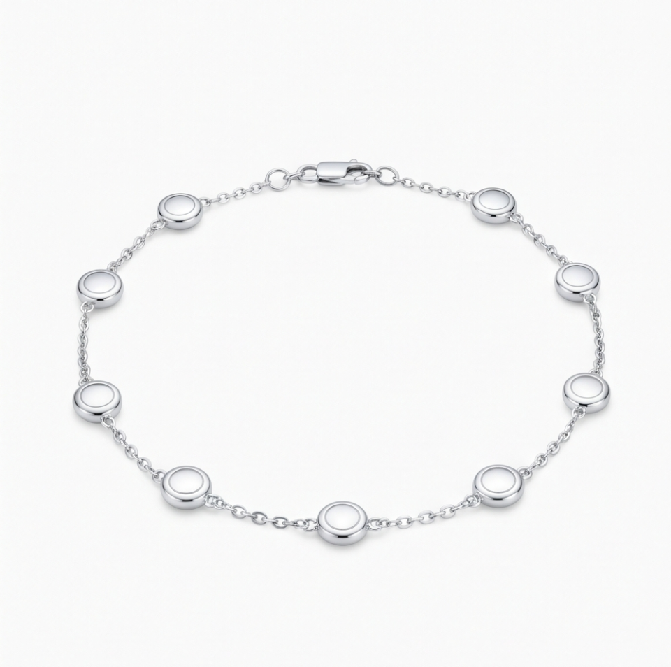 None Diamond Station Bracelet