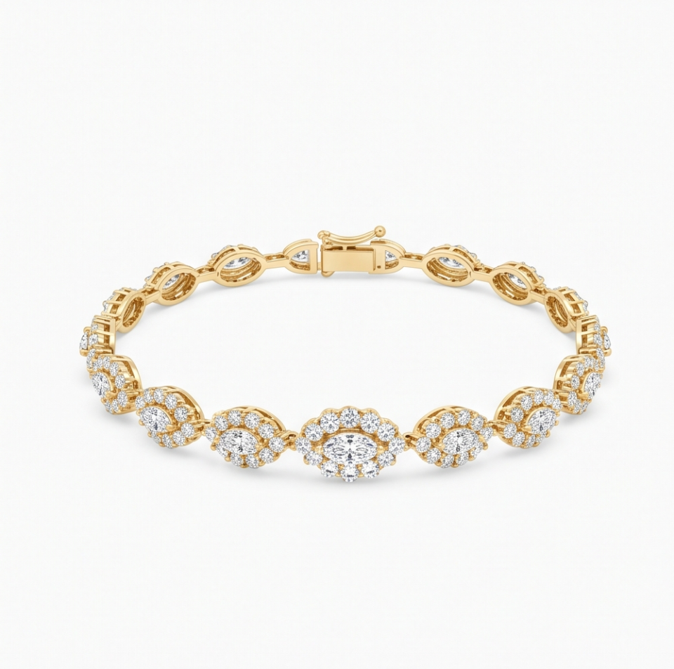 Marquise Cluster Bracelet