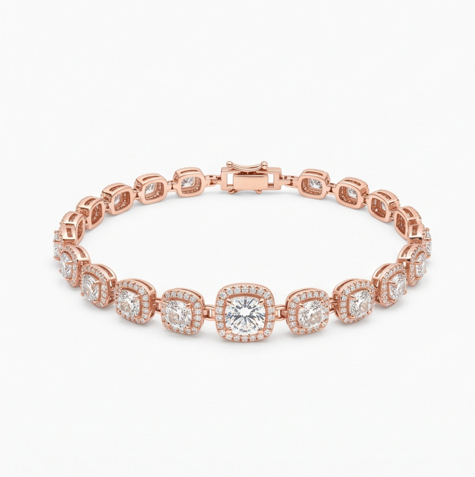 Cushion Halo Bracelet