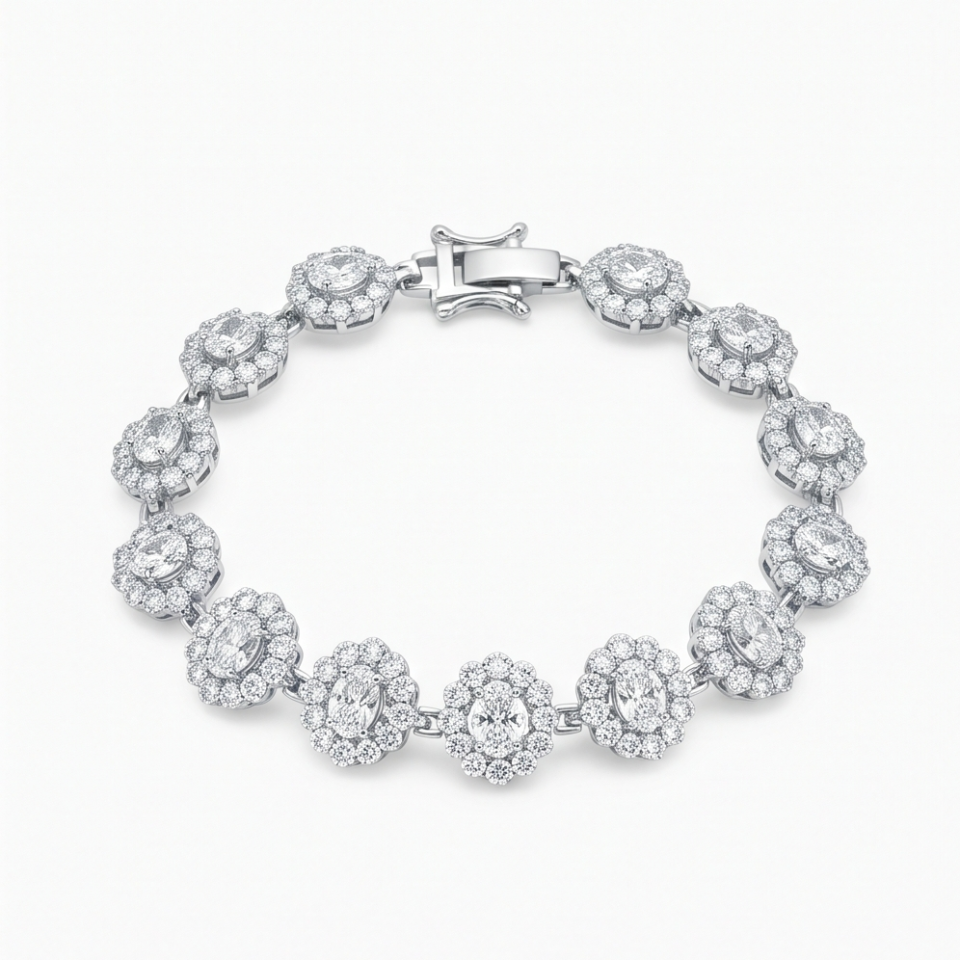 Diamond Cluster Bracelet