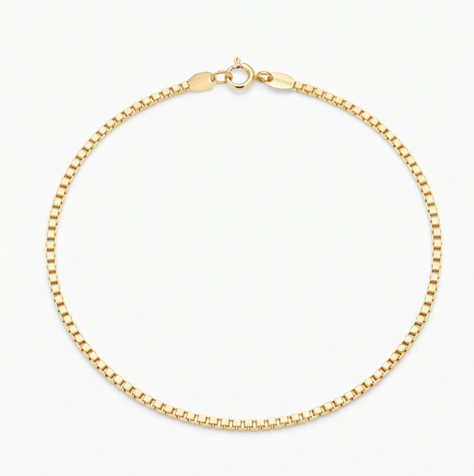 Fine Box Chain Anklet