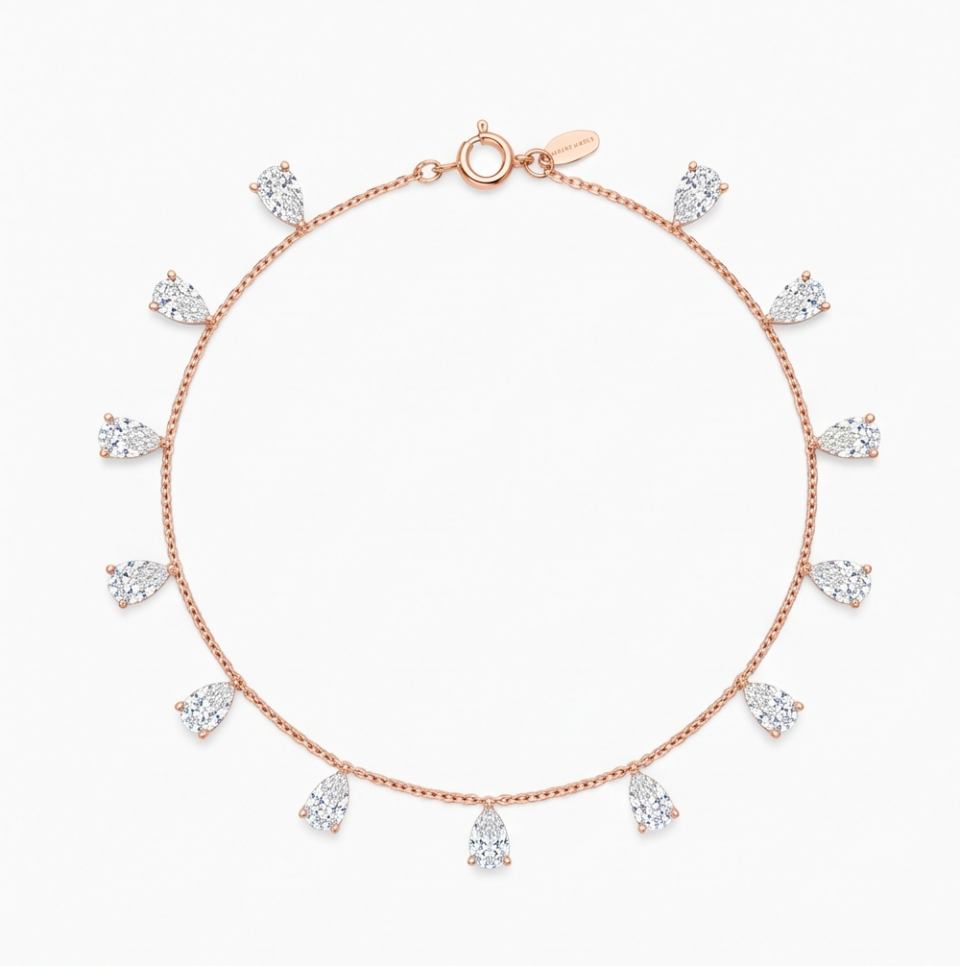 Diamond Drop Anklet