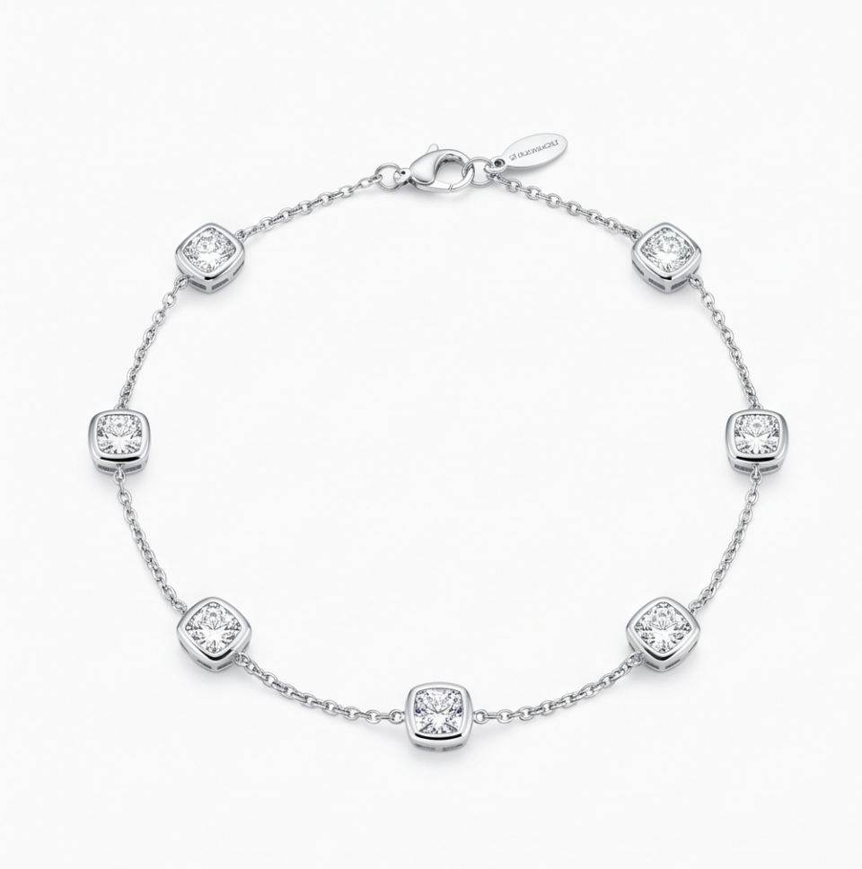 Cushion Bezel Anklet